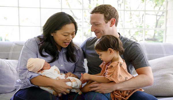 Vợ Mark Zuckerberg và con gái