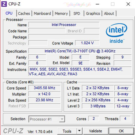 Tải CPU Z 32 bit 64 bit Portable 02