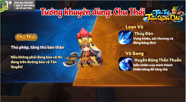 Hướng dẫn chơi tướng Chu Thái Tiểu Tiểu Tam Quốc Chí 01