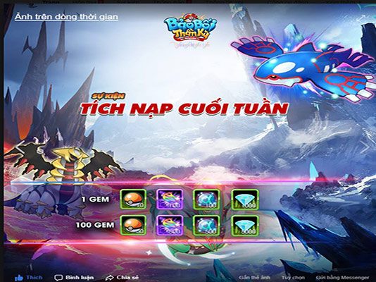 Tích Nạp Cuối Tuần Bảo Bối Thần Kỳ H5 Tích nạp cuối tuần Bảo Bối Thần Kỳ H5