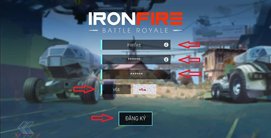 Đăng ký tài khoản Iron Fire