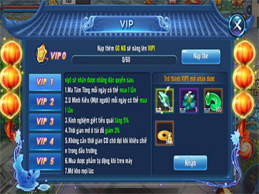 Đặc Quyền VIP Tu Tiên Kiếm 3D Đặc quyền VIP tu tiên kiếm 3d