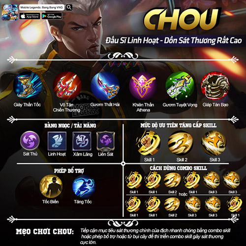 Hướng dẫn cách chơi Chou Mobile Legends