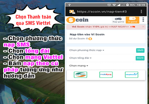 Hướng dẫn nạp thẻ Ngự Kiếm Vấn Tình 04