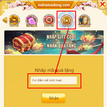 Cách nhập Code Na Tra Ma Đồng 02