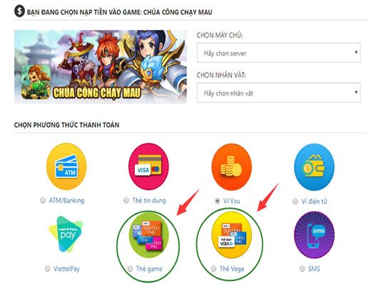 Nạp Thẻ Chúa Công Chạy Mau Nạp thẻ Chúa Công Chạy Mau