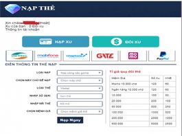 Nạp thẻ Tam Quốc Thủ Thành H5