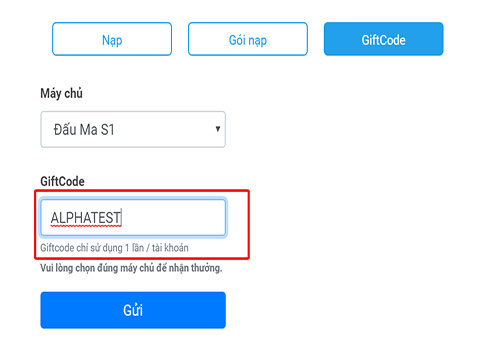 Cách nhập GiftCode Đấu Ma Truyền Kỳ H5