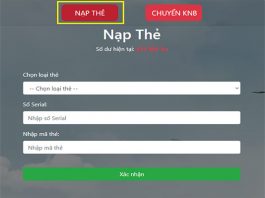 Nạp thẻ Loạn Giang Hồ