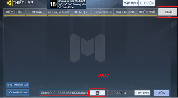 Cách lấy UID, Open ID Call Of Duty Mobile 04