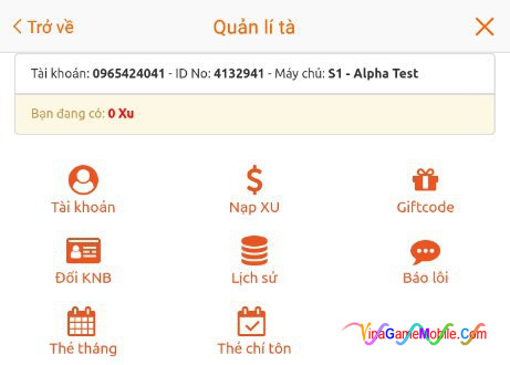 Hướng dẫn nạp thẻ Phong Ma Ký 02