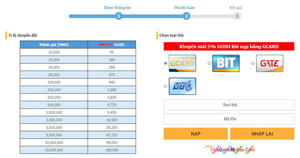 Hướng dẫn nạp thẻ Vạn Lý Chinh Đồ 04