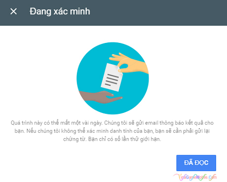 Hướng dẫn xác minh danh tính Adsense 02