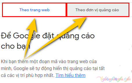 Quảng cáo tự động - Auto Ads Adsense