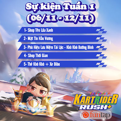 Hướng dẫn nhận GiftCode KartRider Rush Funtap 01