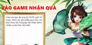 GiftCode Tiên Kiếm Tiêu Dao