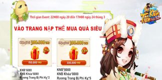 Nạp thẻ Tiên Kiếm Tiêu Dao