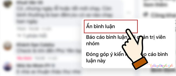 Cách ẩn bình luận trên Facebook 02