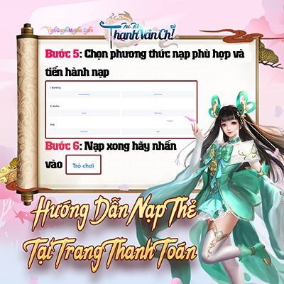 Hướng dẫn nạp thẻ Tru Tiên Thanh Vân Chí 03