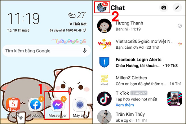 Cách mở Bong Bóng Chat Messenger trên Android 01