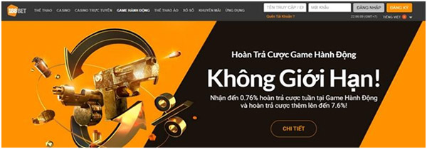 Sảnh game hành động tại nhà cái 188Bet 01