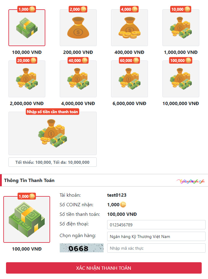 Nạp thẻ Hồn Sư Học Viện 03