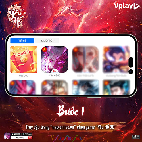 Hướng dẫn nạp thẻ Yêu Hồ 9D 1