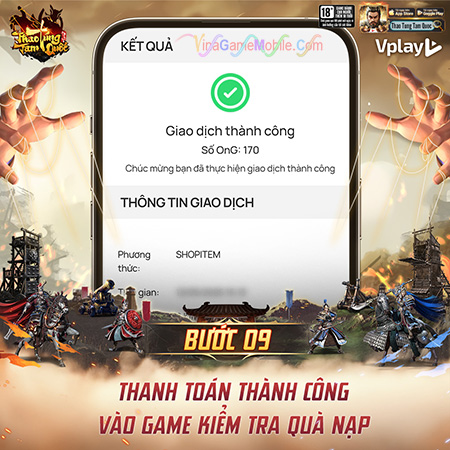 Nạp Thẻ Thao Túng Tam Quốc 9